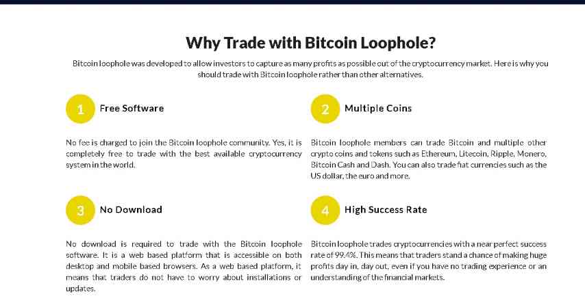 bitcoin loophoe screenshot form home page