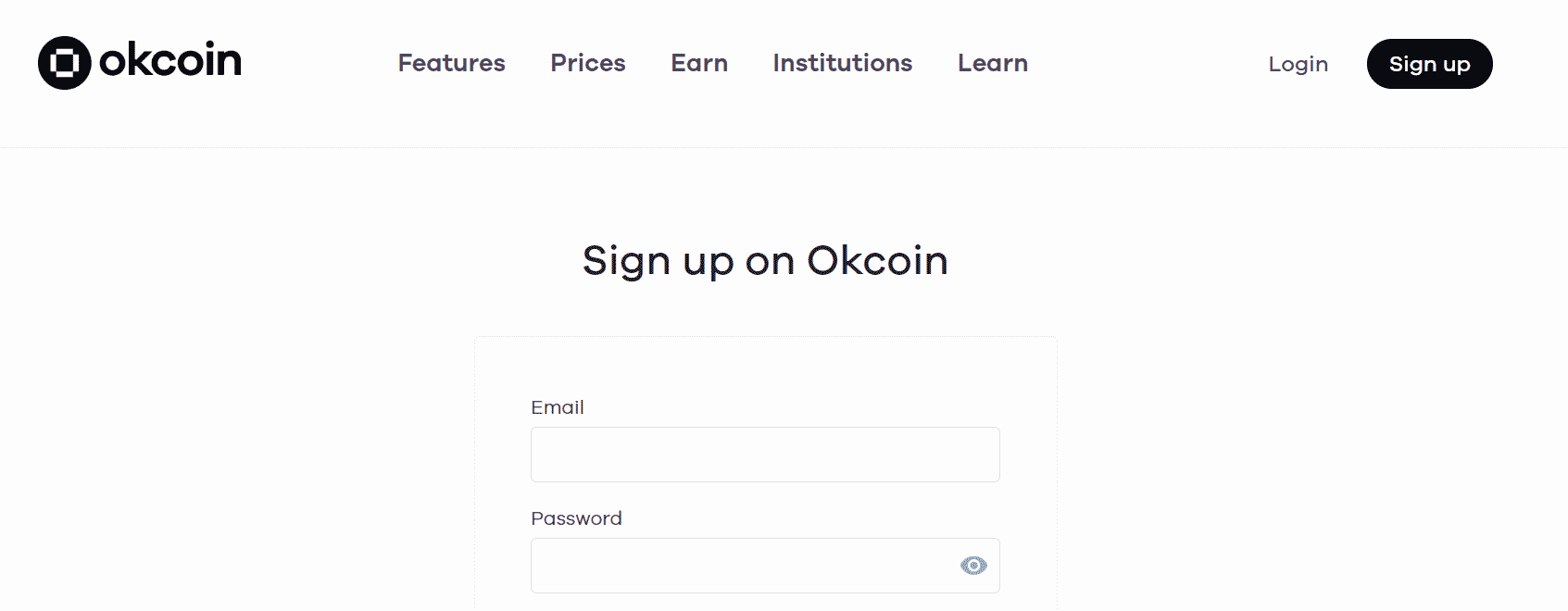 okcoin - sign up