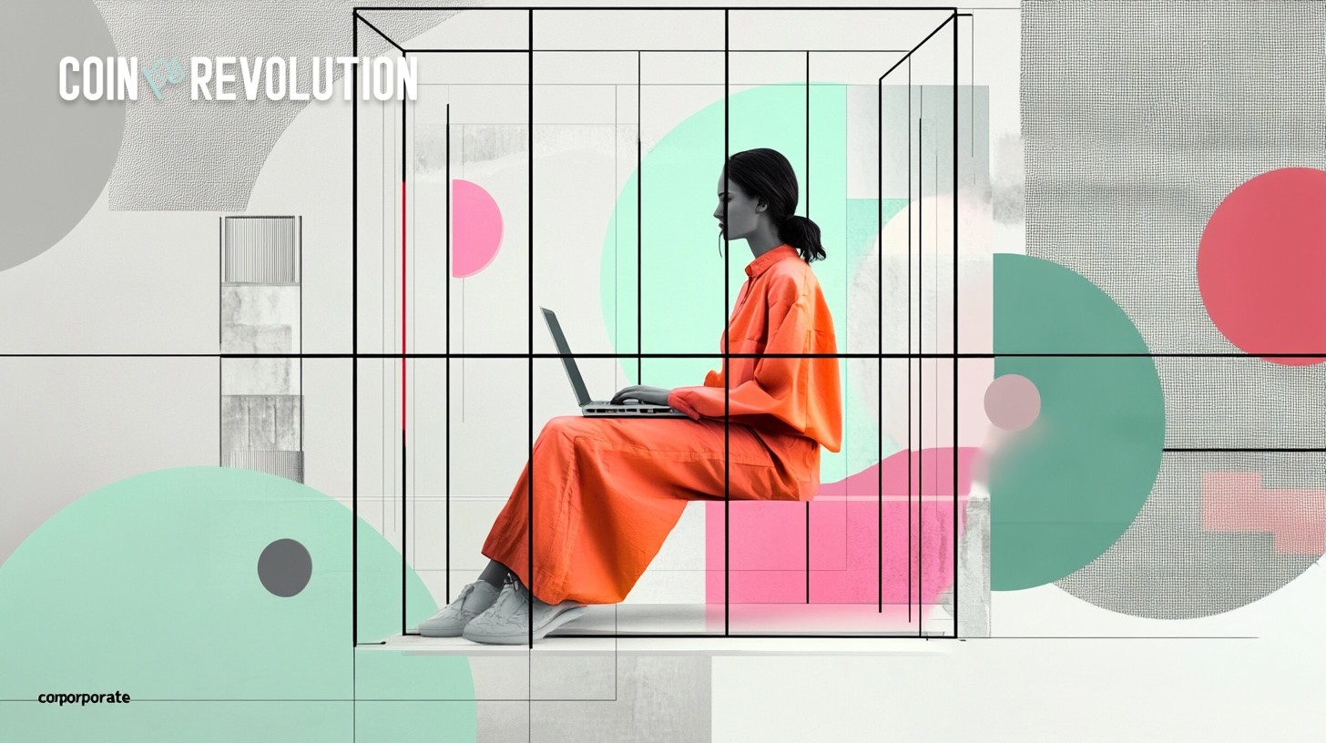 woman in prison with a laptop