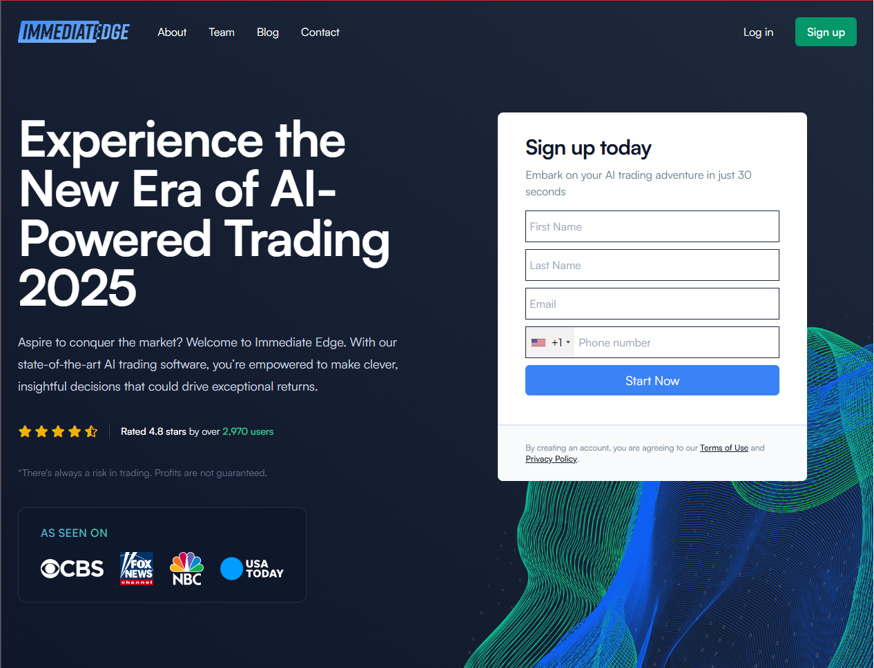 What the Immediate Edge website looks like - The Coinrevolution
