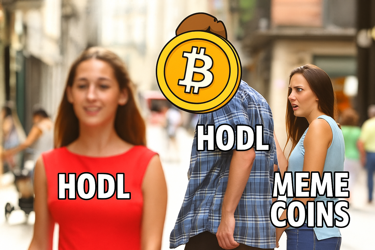 The Bitcoin coin has become a central character in countless internet memes