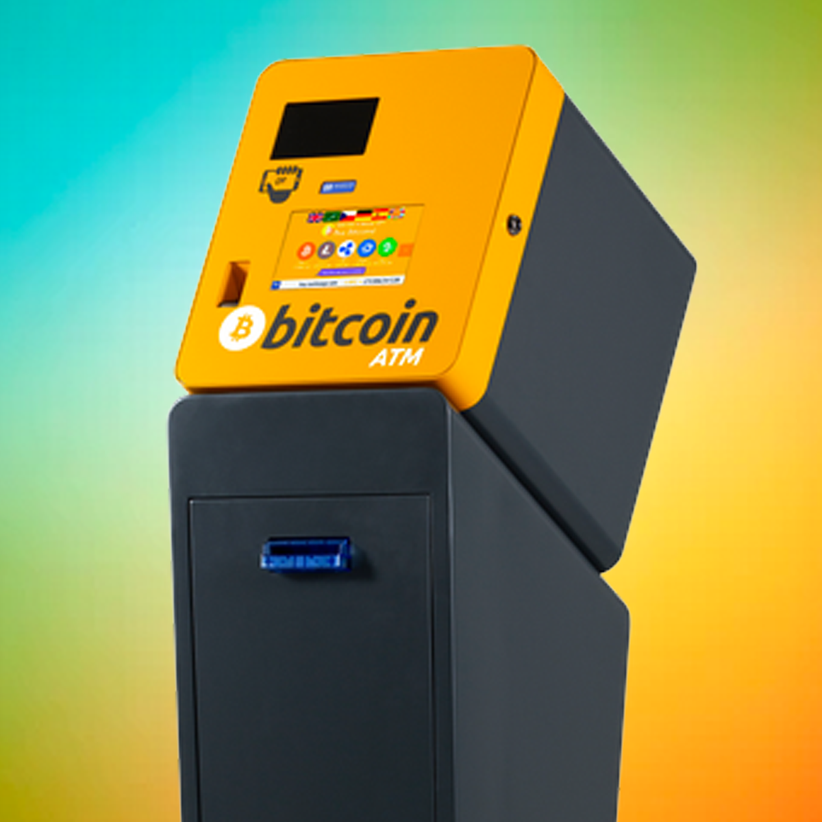 Coinhub Bitcoin ATM – a sleek yellow machine with high daily limits, popular across the U.S. Source: coinhubatm
